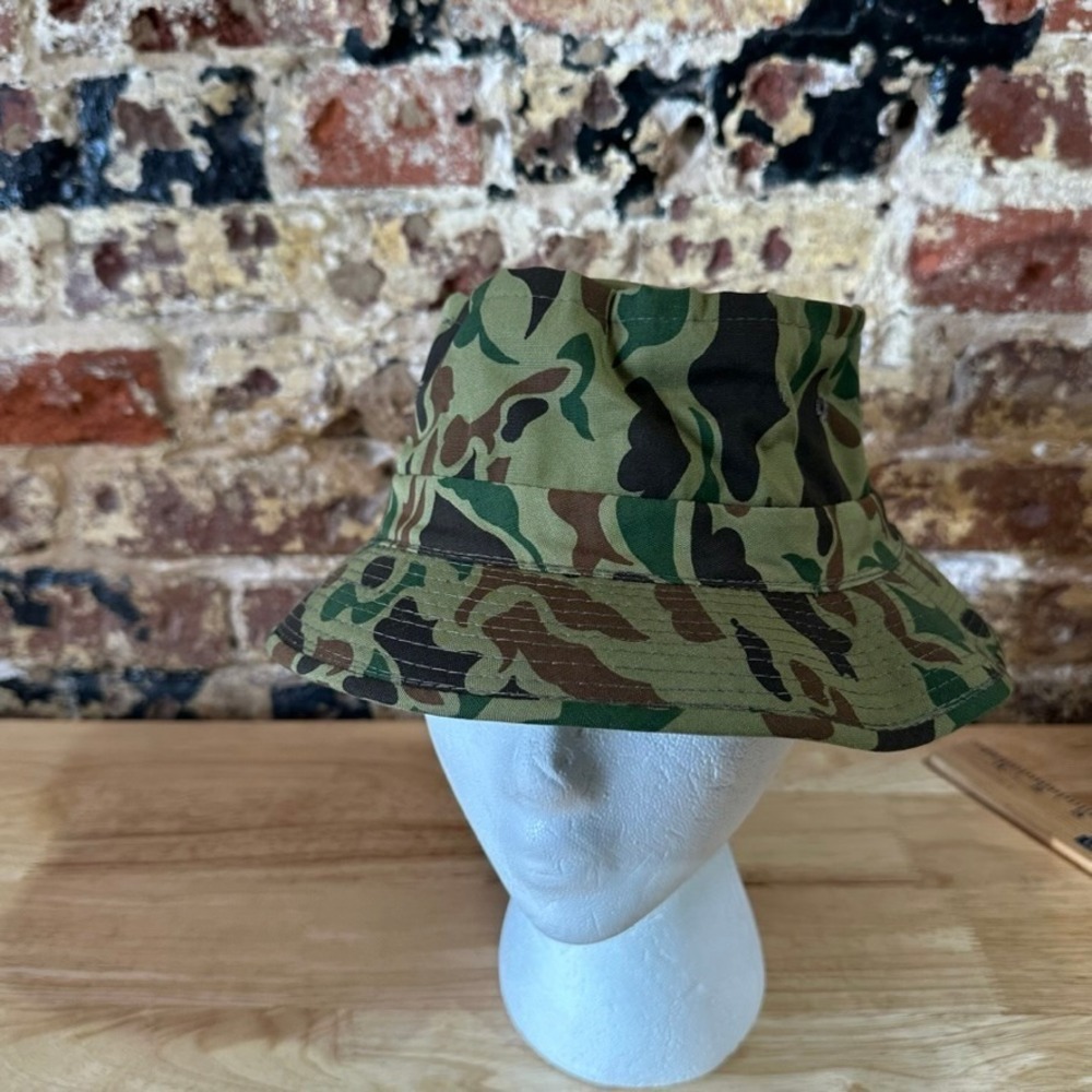 Vintage YA Easy-To-Roll Duck Camo Frogskin Camouflage Bucket Hat Medium